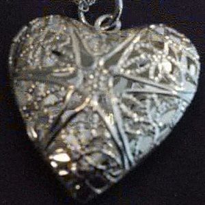 Silver plated heart locket